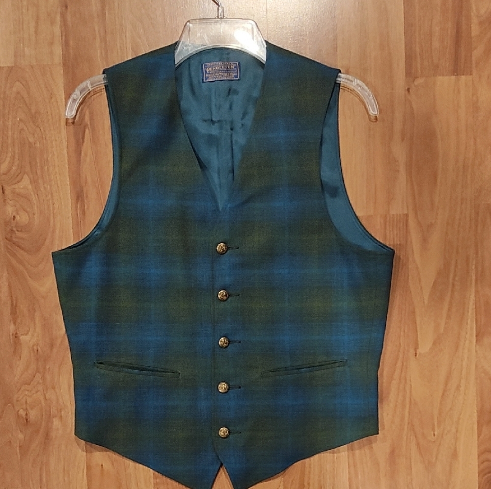 Pendleton Dark Teal Wool Fabric